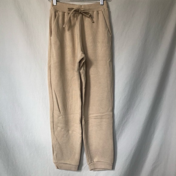 Zara Full Cut Suit Sweater Jogger Set in Sand - Picture 6 of 7